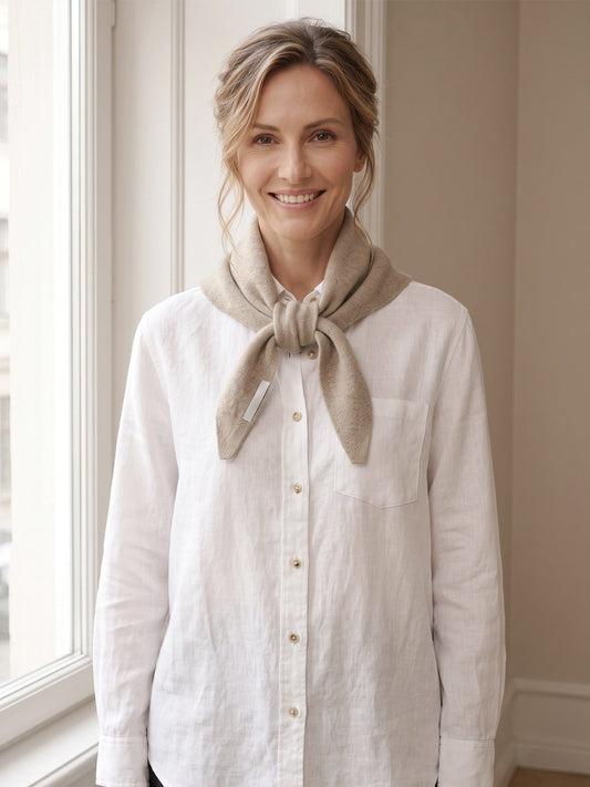 100% Merino Wool Knitted Triangle Scarf