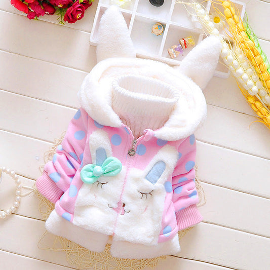 Children's clothing winter girl cotton coat children's jacket hooded jacket