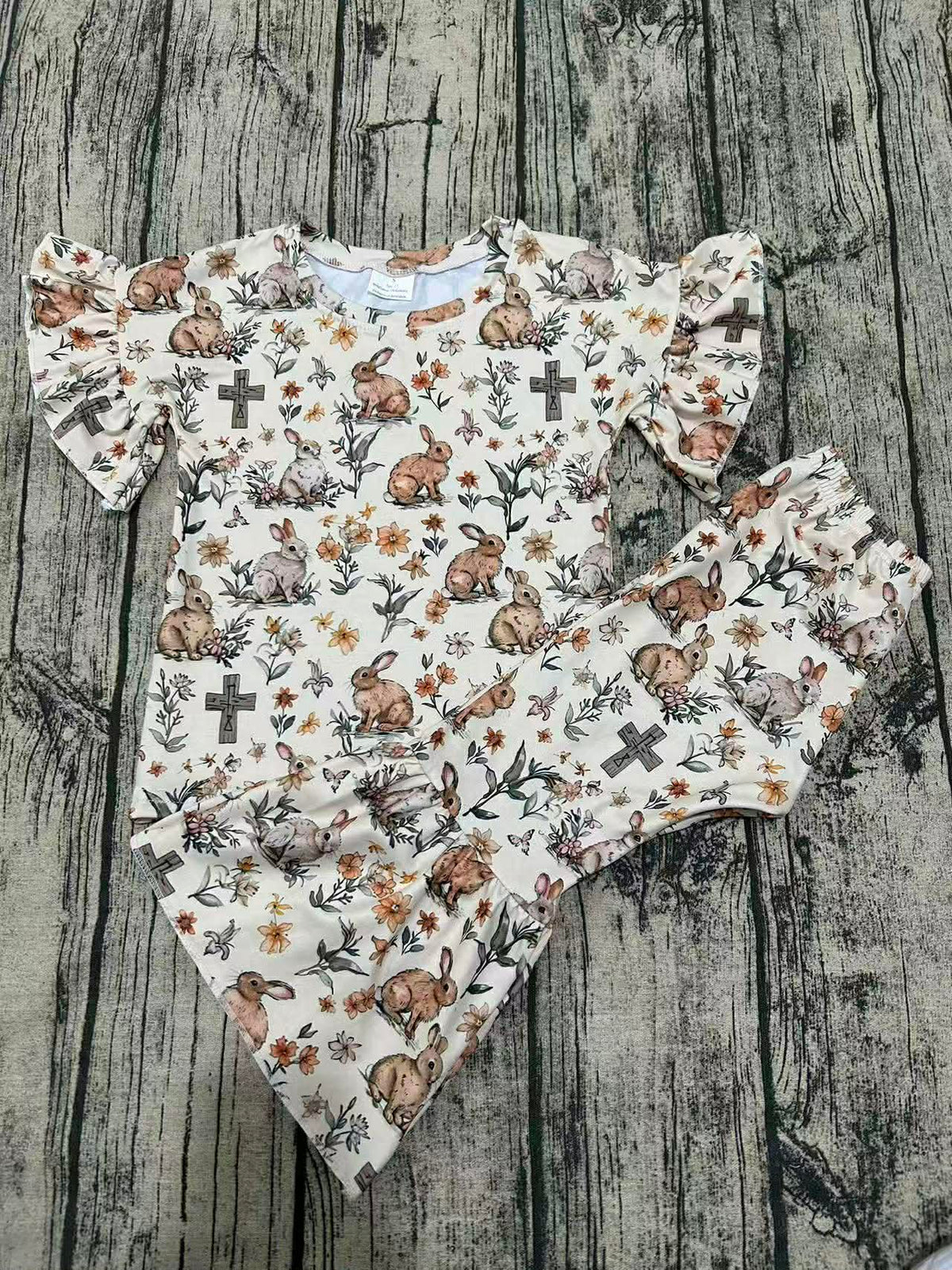 Bunny cross two piece bell set