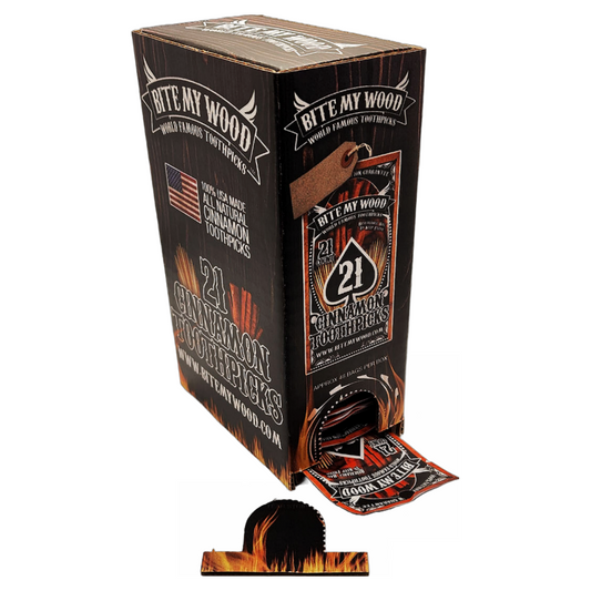 BiteMyWood 21 qty Bag 48 Pack Point Of Sale Counter Store Retail Display 1 Box Purchase