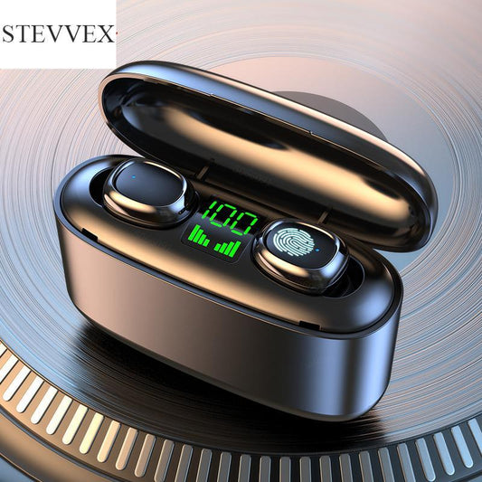STEVVEX Wireless Headphones Bluetooth Earphones 5.0 with Mic Sports Waterproof Headsets Touch Control Mini In-ear Music Earbuds