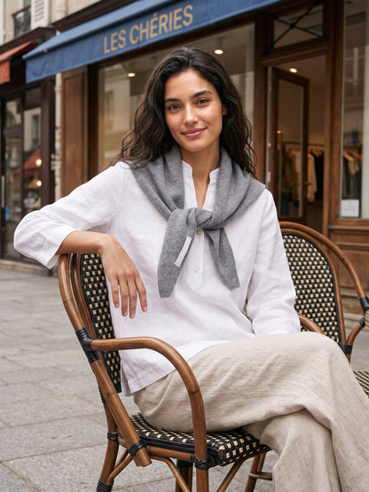 100% Merino Wool Knitted Triangle Scarf
