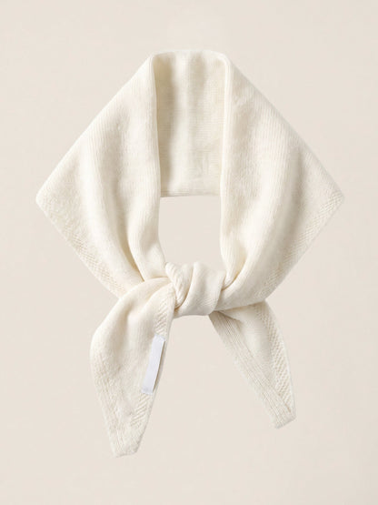 100% Merino Wool Knitted Triangle Scarf
