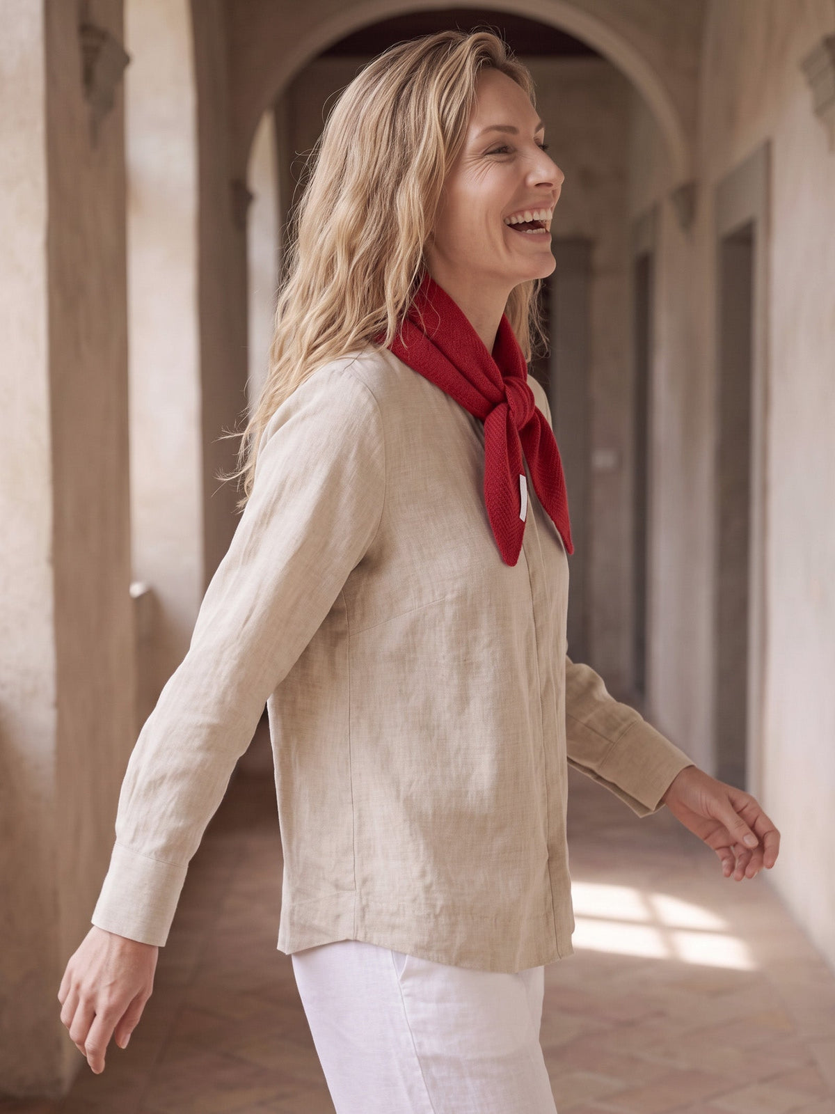 100% Merino Wool Knitted Triangle Scarf