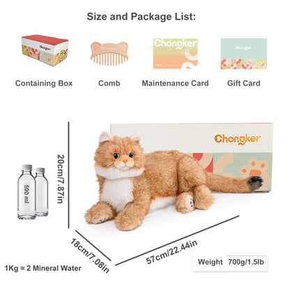 Breathing Calico Percy 2.0- Heartbeat Pur,Voice Robonic Cat