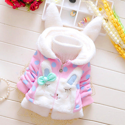 Children's clothing winter girl cotton coat children's jacket hooded jacket