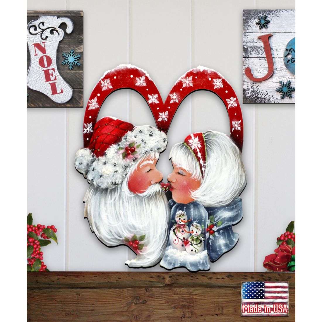 Merry Kissmas! Holiday Door Decor by Jamie Mills-Price - Christmas Decor - 8457514H