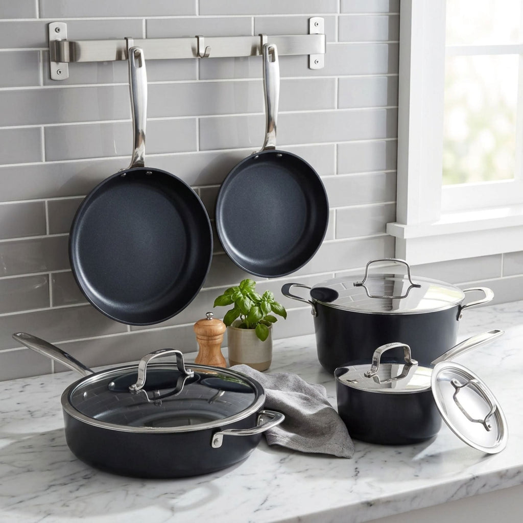Ceramic Nonstick Cookware Set, 9-Piece