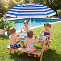 Kids Outdoor Picnic Water Sand Table with Umbrella