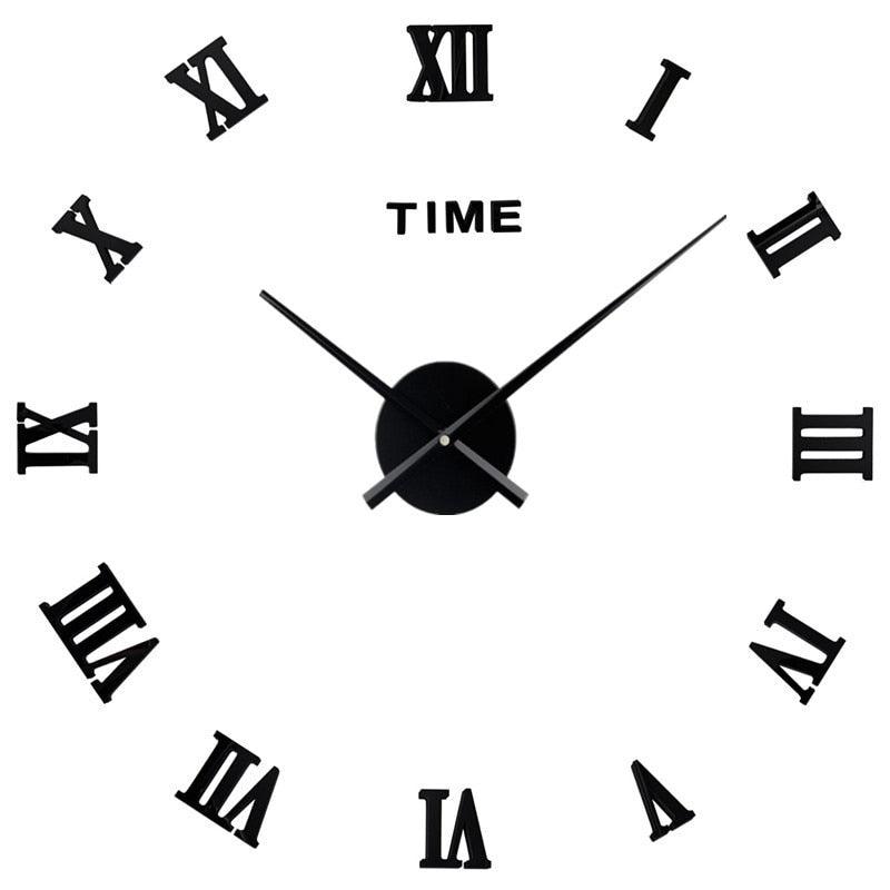 3D Big Acrylic Mirror Wall Clock Quartz Watch Still Life Clocks Frameless Wall Clock 3D Surface Mirror Wall Clock Modern Design Large Mute Wall Watches Stickers for Living Room Bedroom Home Decorations Modern Home Decoration Living Room Stickers
