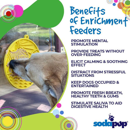 Sun n' Sea eMat - Enrichment Lick Mat For Dogs and Cats - With Suction Cups - Beach Design | USA Made