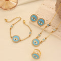 Bohemian Evil Eye Necklace, Bracelet and Earring Set