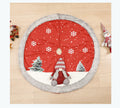 Linen Christmas Tree Skirt Bottom Decoration Supplies