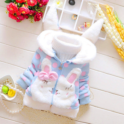 Children's clothing winter girl cotton coat children's jacket hooded jacket
