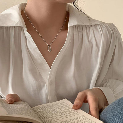 New Oval Figaro Chain S999 Sterling Silver Necklace For Women, Light Luxury High-End INS Trending Jewelry