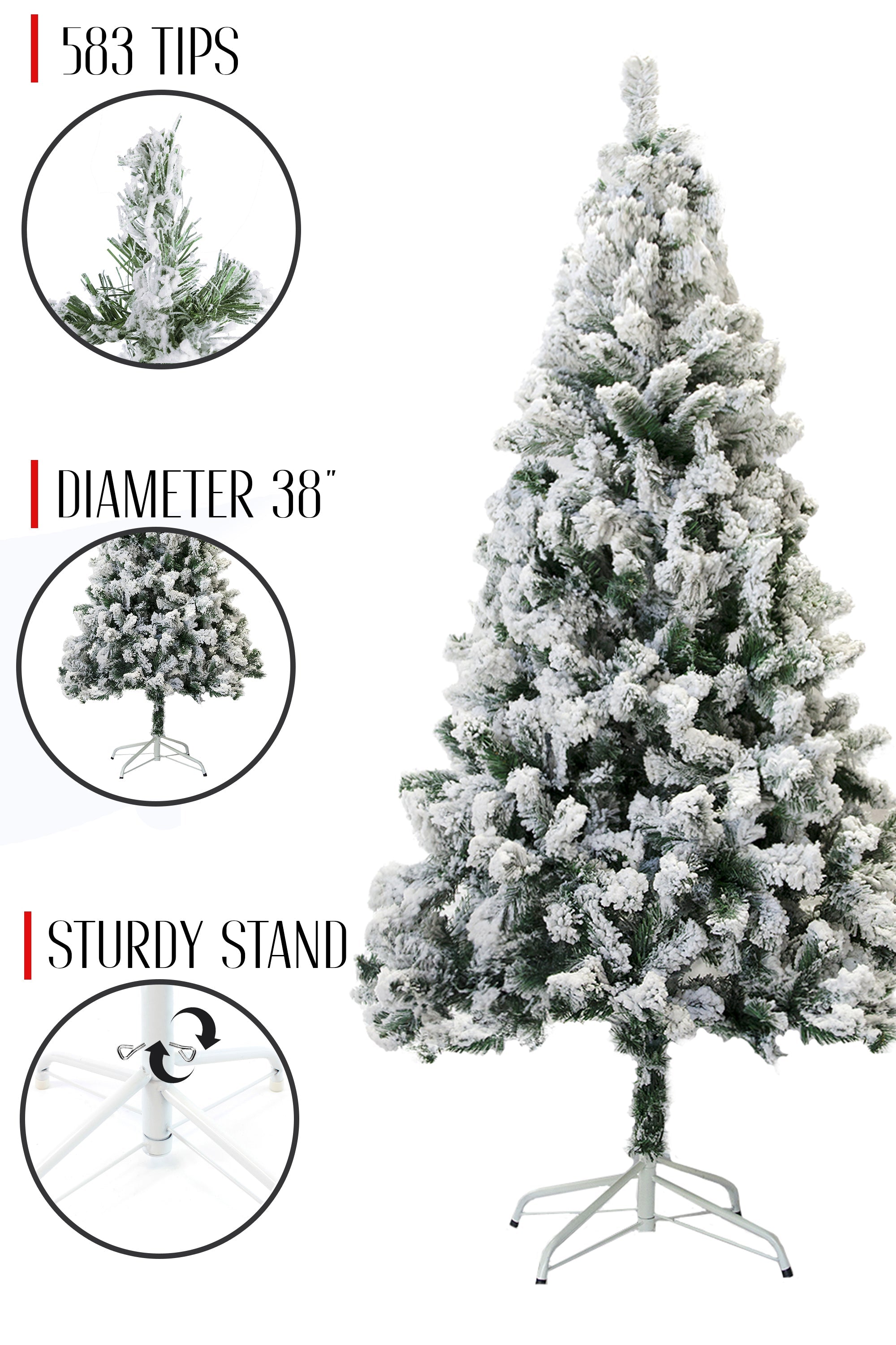 Perfect Holiday Snow Flocked Christmas Tree