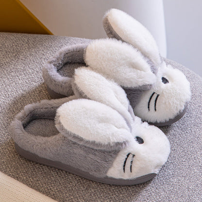 Cartoon Bunny Home Warm Children's Slippers Home Slippers Warm Cute Womans Mens Slipper Winter Shoes New Fashion Casual Fur Plush Slides Winter Slippers For Women House Slippers Fluffy Soft Comfy Fuzzy Slippers Faux Fur Plush Anti-Skid Slippers