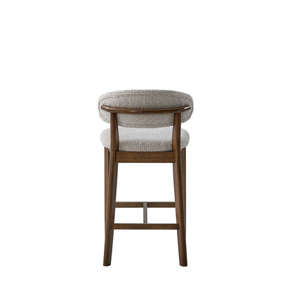 ACTU Counter Stools Set of 2, 26” Upholstered Bar Stools, Solid Wood, Mid-Century Modern