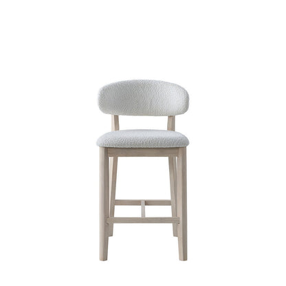 ACTU Counter Stools Set of 2, 26” Upholstered Bar Stools, Solid Wood, Mid-Century Modern