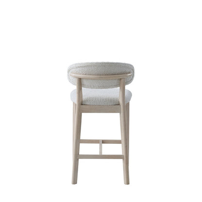 ACTU Counter Stools Set of 2, 26” Upholstered Bar Stools, Solid Wood, Mid-Century Modern