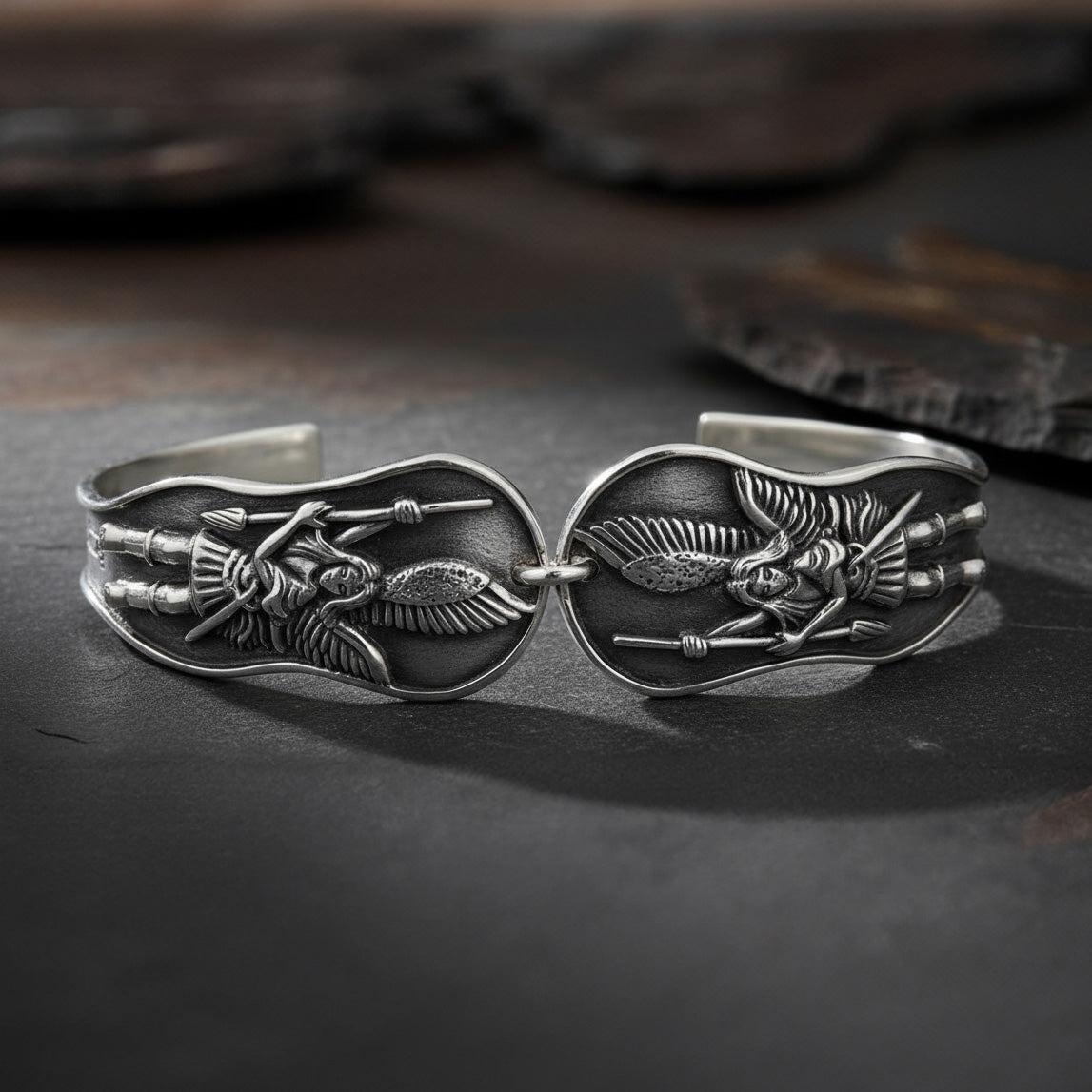 Archangel Michael Sterling Silver Cuff Bracelet TBA284