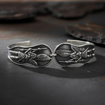 Archangel Michael Sterling Silver Cuff Bracelet TBA284