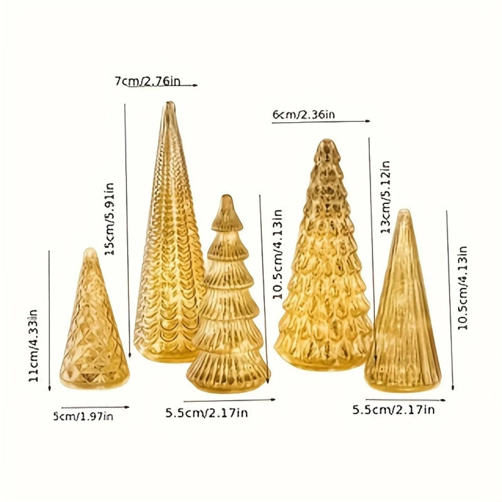 Ceramic Glowing Christmas Tree Figurine with Colorful Lights