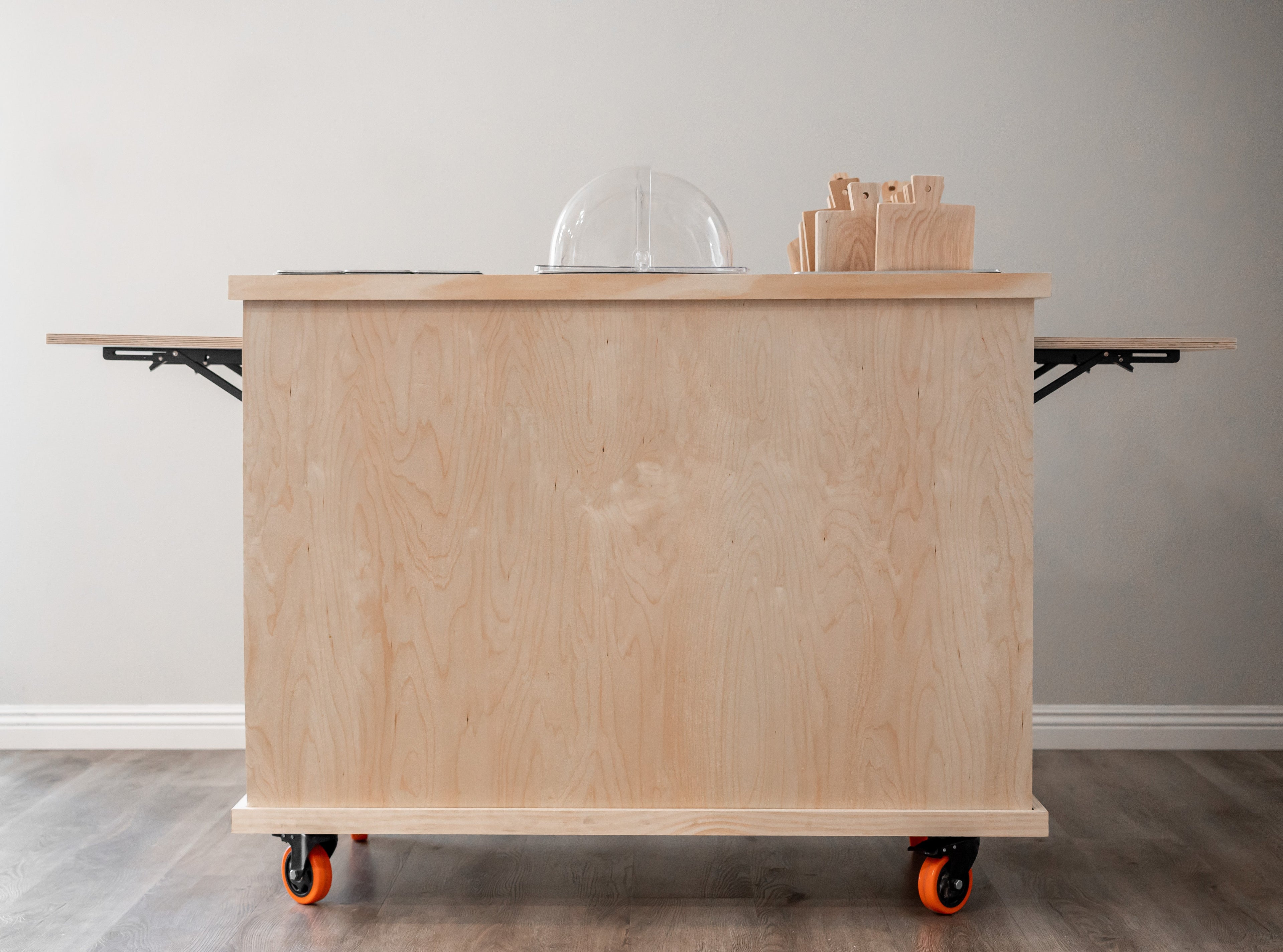 Foldable Charcuterie Cart - Wooden Mobile Event Cart