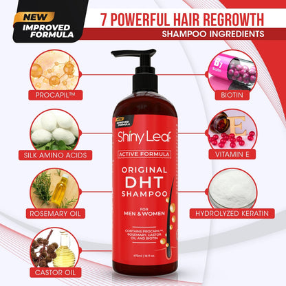 DHT Blocker Anti Hair Loss Shampoo and Conditioner set with Biotin (2 x 16 Oz)