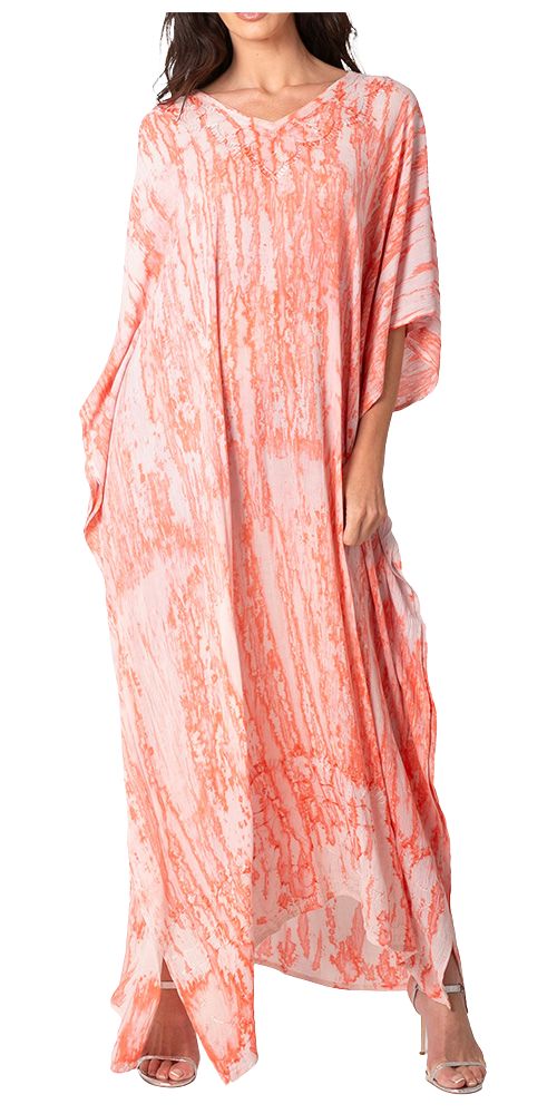 Sakkas Catia Women's Boho-Style Long Maxi Caftan for Lounging and Casual Wear