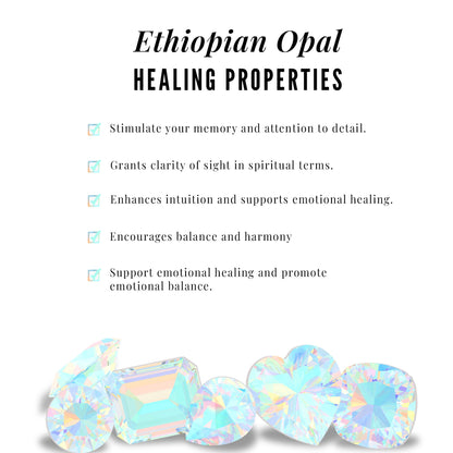Natural Ethiopian Opal October Birthstone Ring