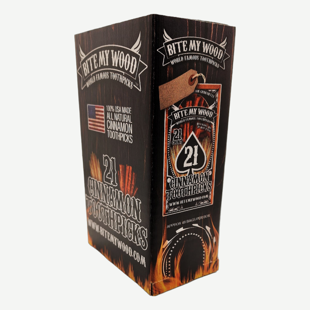 BiteMyWood 21 qty Bag 48 Pack Point Of Sale Counter Store Retail Display 1 Box Purchase