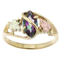 Marquise Mystic Fire Topaz - Black Hills Gold Ladies Ring