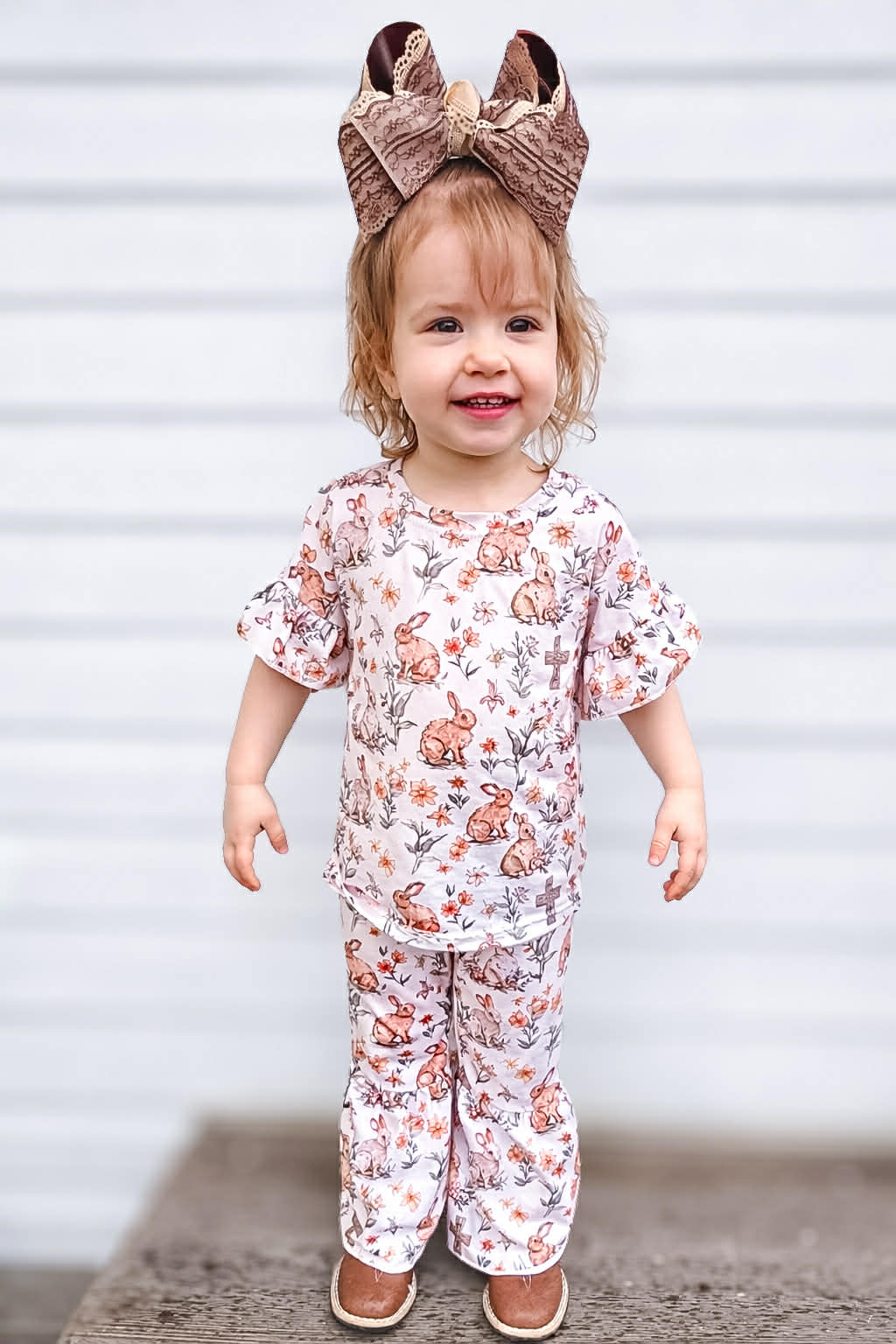 Bunny cross two piece bell set