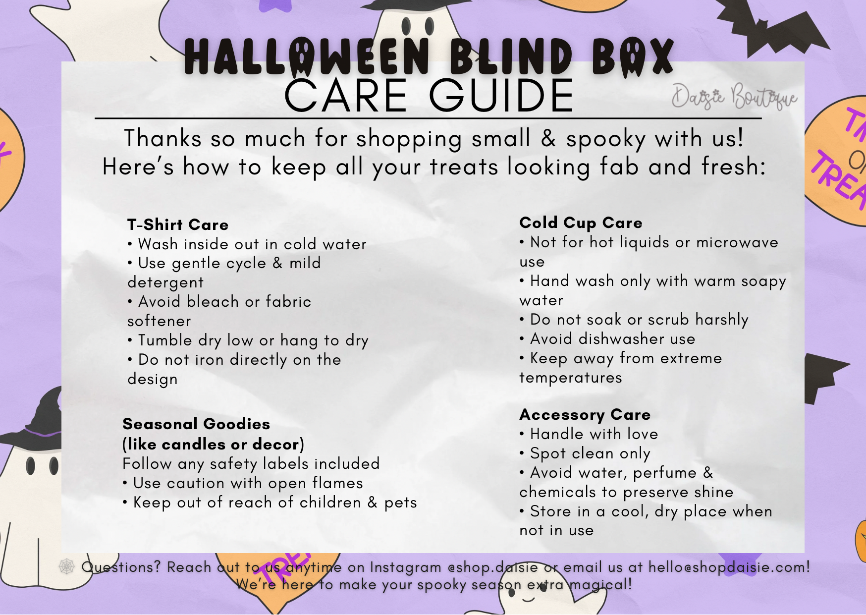 Cutie Halloween & Summerween Box Bundle – 5+ Girly Spooky Items | Daisie Boutique