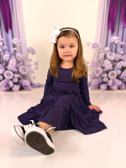 Long Sleeve Twirl Dress & Short Set