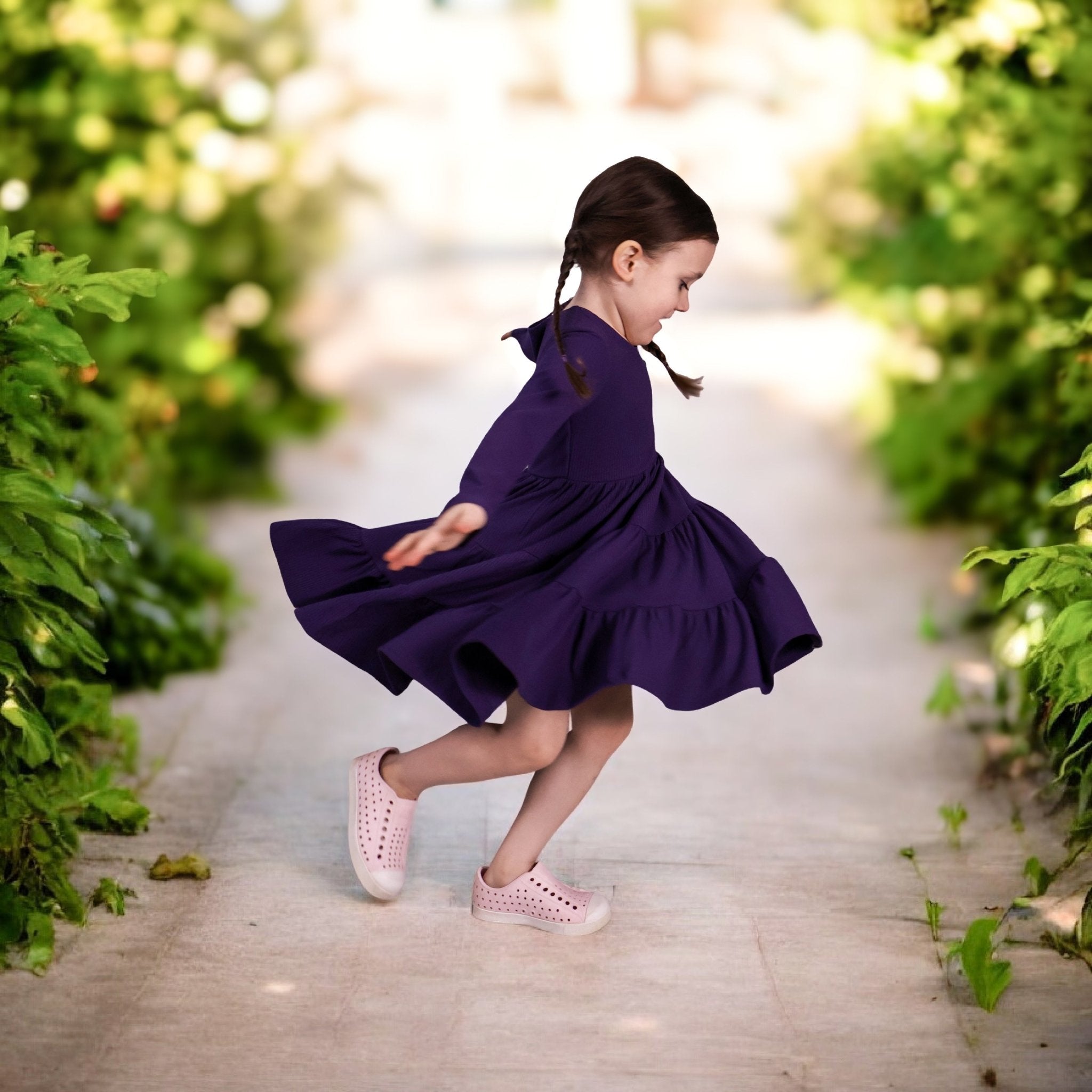 Long Sleeve Twirl Dress & Short Set
