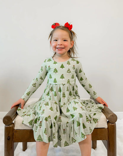 Long Sleeve Twirl Dress & Short Set