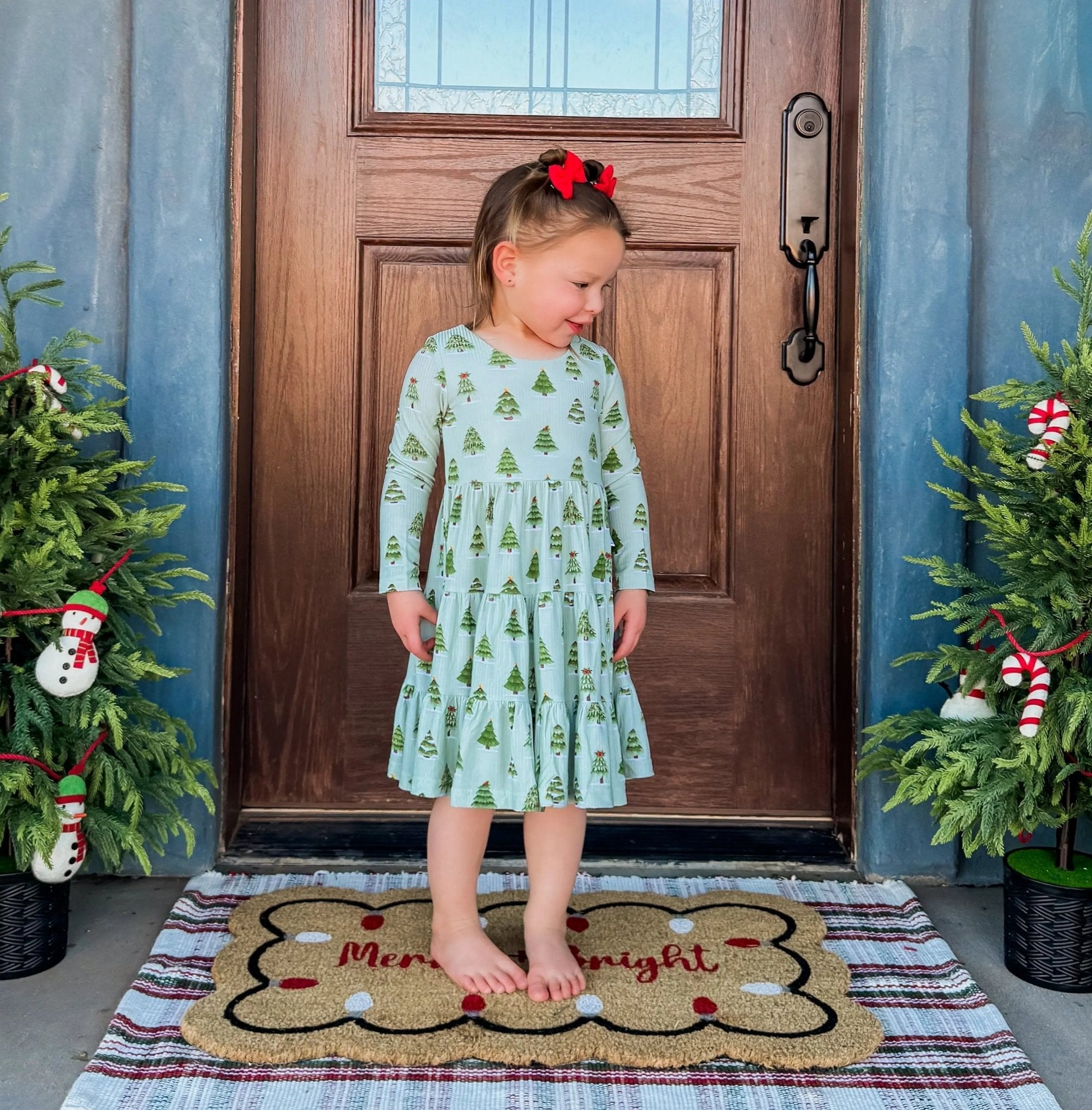 Long Sleeve Twirl Dress & Short Set