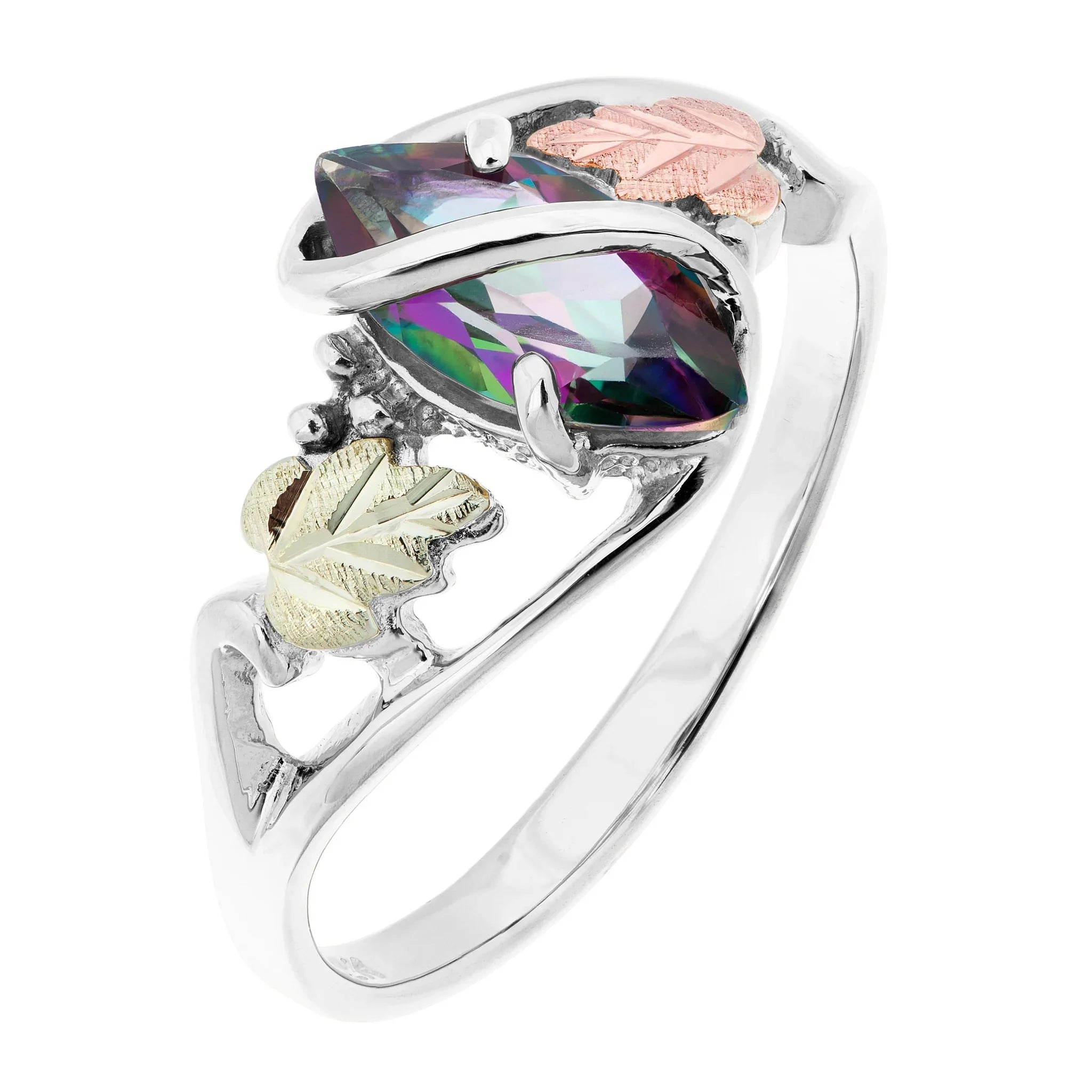 Marquise Mystic Fire Topaz - Black Hills Gold Ladies Ring