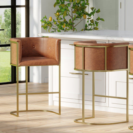 Winston Barstool in Brown PU