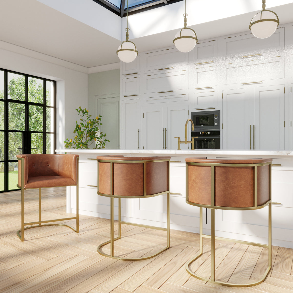Winston Barstool in Brown PU