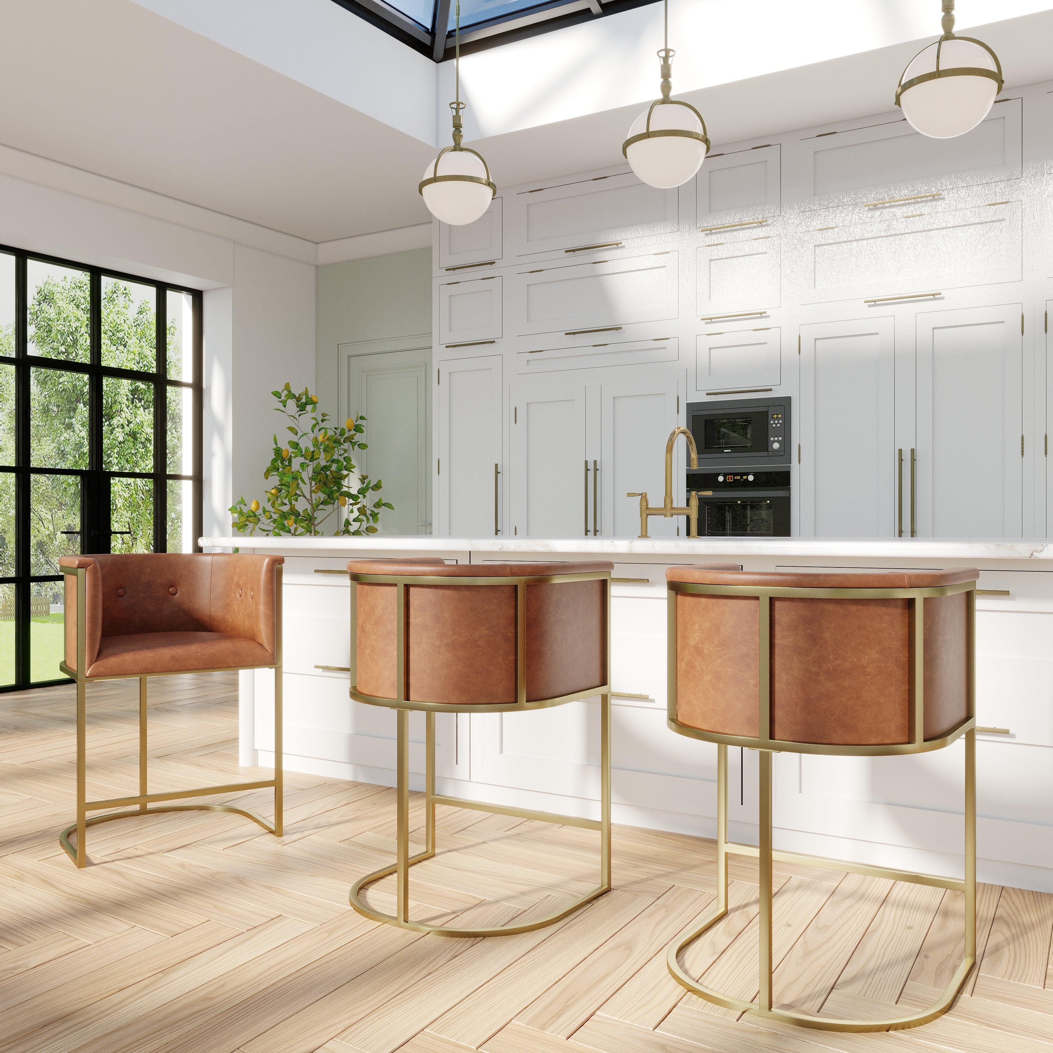 Winston Barstool in Brown PU