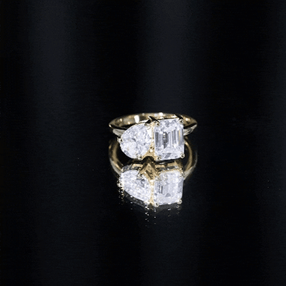 Lab Created Diamond Moi Et Toi Engagement Ring for Women