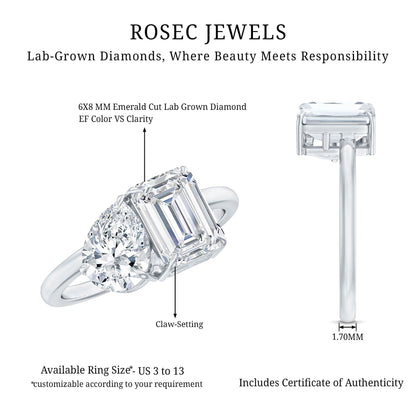 Lab Created Diamond Moi Et Toi Engagement Ring for Women