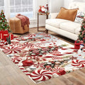 VIKAMA Christmas Rug Festive Carpet For Live Room Large Area Rug Bedroom Rug Soft Doormat Welcome Mat Home Decoration