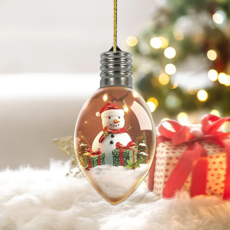 6 Pcs Wishing Bottle Christmas Tree Pendant Decoration Acrylic Christmas Pendants Children Birthday Party Gifts Xmas Ornaments