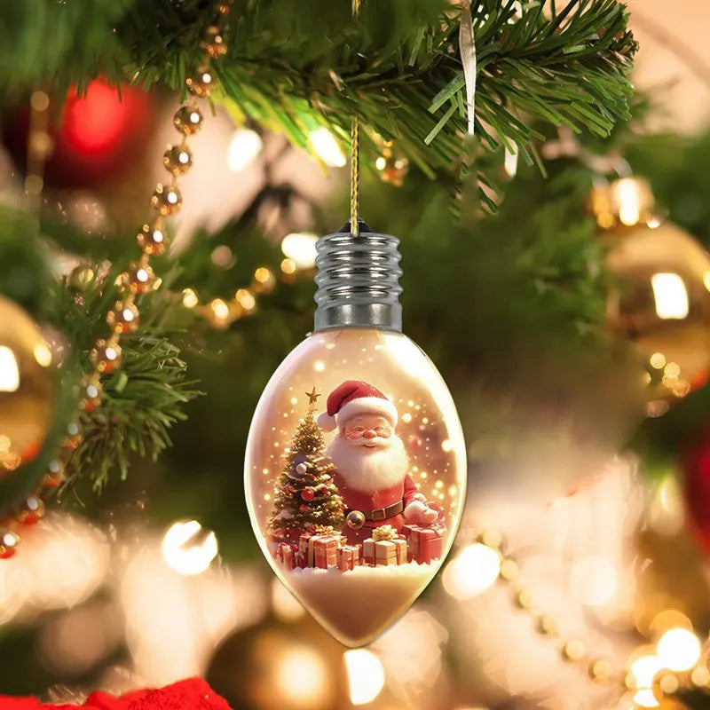 6 Pcs Wishing Bottle Christmas Tree Pendant Decoration Acrylic Christmas Pendants Children Birthday Party Gifts Xmas Ornaments