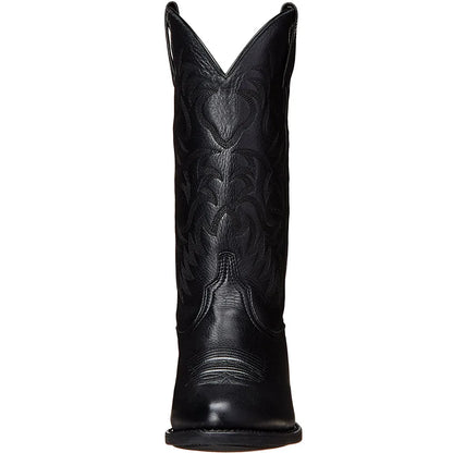 Handmade Cowboy Boots Embroidery Western Boots Pointed-toe Mid-calf Riding Boots