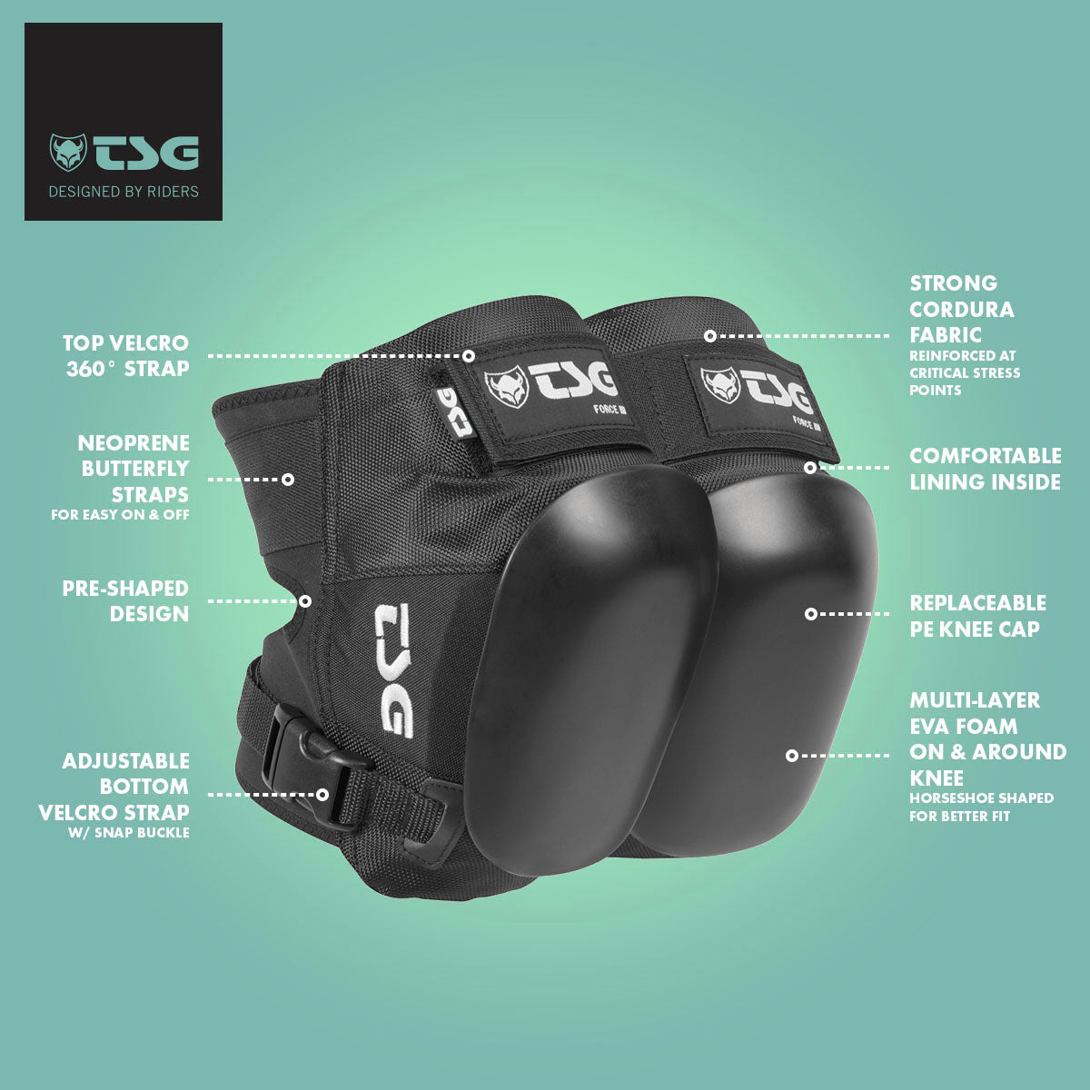 TSG - Kneepad Force III (Skate Knee Pads)